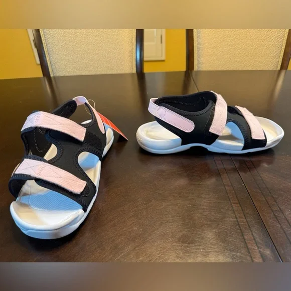 New Nike Sunray Sandals Pink Black Size 6Y / 7.5 W - Picture 6 of 12